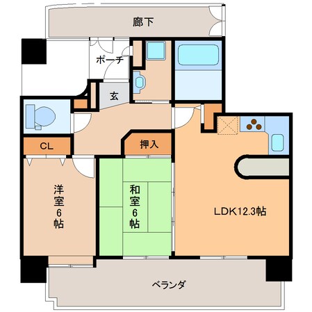 大分駅 バス3分  大分トキハ前下車：停歩1分 7階の物件間取画像